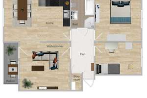 3-Zimmer-Dachgeschosswohnung mit neuem Bad, Einbauküche und Loggia in Bielefeld-Sennestadt – Die vollständige Adresse der Immobilie erhältst du vom Anbieter., 33689 Sennestadt, Bielefeld – Vorschaubild 2