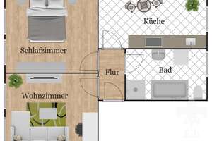 Niedliche und praktische 2 Raum Wohnung mit Tageslichtbad, Wanne und Dusche in Magdeburg/Cracau – Die vollständige Adresse der Immobilie erhältst du vom Anbieter., 39114 Cracau, Magdeburg – Vorschaubild 22