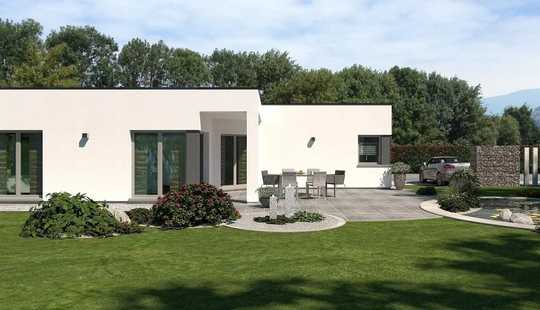 Bild von Moderner Flachdach-Bungalow mit großzügigem Raumangebot