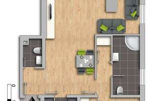 2 Zi-ETW - 1. OG - ca. 77 m² Wfl - BALKON - ZENTRAL - RUHIG - GRÜN - inkl. GARAGE - LÜTGENDORTMUND – Die vollständige Adresse der Immobilie erhältst du vom Anbieter., 44388 Lütgendortmund (Ortsteil), Dortmund – Vorschaubild 4