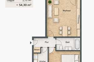 Gepflegte 2-Zimmer-Wohnung mit sonniger Loggia – Bingener Straße 1, 80993 Alt-Moosach, München – Vorschaubild 13