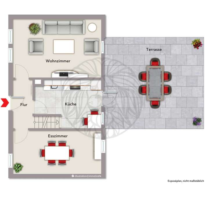 Haus mitte EG möbliert