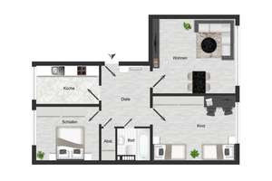 Interessante 3-Zi-Wohnung im Essener Südviertel - Eigennutzung und WG-tauglich – Die vollständige Adresse der Immobilie erhältst du vom Anbieter., 45130 Südviertel, Essen – Vorschaubild 14