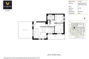 Lichtdurchflutete und großzügig geschnittene 3-Zimmer-Wohnung mit Dachterrasse und Loggia! – 64295 Darmstadt-West, Darmstadt – Vorschaubild 15