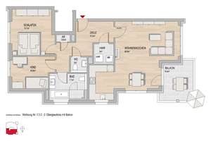 SONNTAGSBESICHTIGUNG | Komfortable 3-Zi.-Wohnung mit Gäste-WC, Abstellraum und Balkon – Am Sauerstoffwerk 1, 55246 Mainz-Kostheim, Wiesbaden – Vorschaubild 6