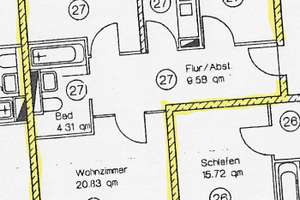 *prov.frei* - 3- Zi. lichtdurchflutet und frei zum Bezug  - München Moosach, II. OG, Süd-W-Balkon – Bautzener Str. 32, 80997 Moosach-Bahnhof, München – Vorschaubild 15