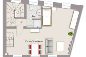 Stilvolle 1-Zimmer-DG-Wohnung mit Gemeinschaftsküche in Würzburg – Zeller Straße 13, 97082 Altstadt, Würzburg – Vorschaubild 2