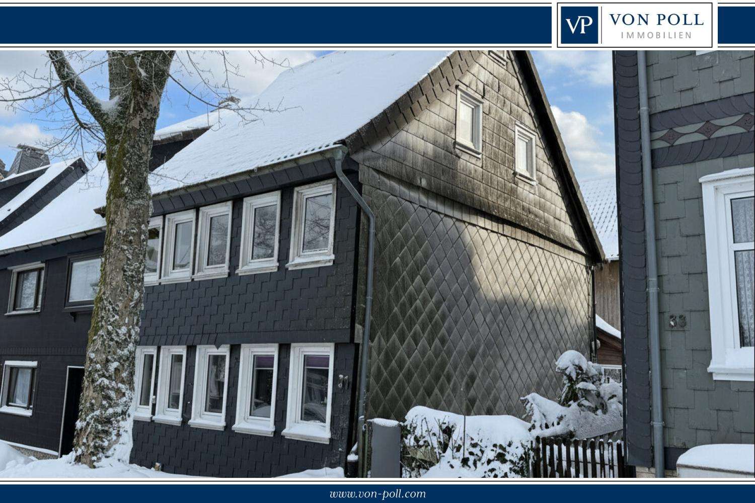 Doppelhaushälfte mit ca. 120 qm Wohnfläche, Garten, Carport und Schuppen in der Buntenböcker Straße, Goslar Kreis – Bild 1