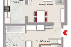 Gemütliche 2-Zimmer-Dachgeschosswohnung in Nürnberg-Eberhardshof – Die vollständige Adresse der Immobilie erhältst du vom Anbieter., 90431 Eberhardshof, Nürnberg – Vorschaubild 9