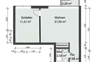 Schöne möblierte Zweizimmer Wohnung  im Herzen von Gerresheim – 40625 Gerresheim, Düsseldorf – Vorschaubild 19