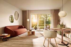 WE52 - Moderne 2-Zimmer-Gartenwohnung mit Terrasse und großzügigem Wohnbereich