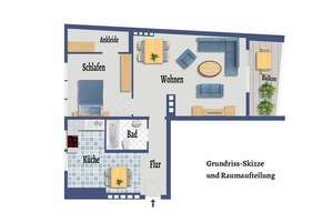 Dachgeschosswohnung mit Balkon - sofort bezugsfrei  – Ringstraße 80, 12105 Mariendorf, Berlin – Vorschaubild 3