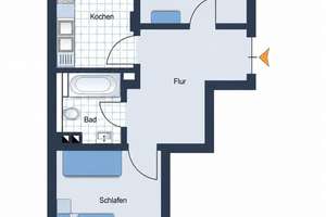 Eigentumswohnung • in Chemnitz • auf dem Kaßberg • 2 Zimmer • mit Balkon • vermietet • jetzt kaufen – Die vollständige Adresse der Immobilie erhältst du vom Anbieter., 9112 Kaßberg, Chemnitz – Vorschaubild 3