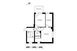 Zuhause fühlen: günstig geschnittene 2,5-Zimmer-Wohnung – 28237 Gröpelingen (Ortsteil), Bremen – Vorschaubild 2