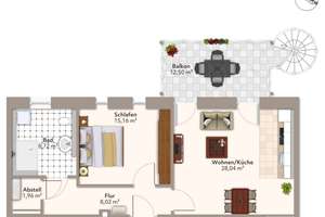 Energieeffizientes Wohnen: Moderne 2-Zimmer-Wohnung mit Balkon in Elbnähe
 – 39122 Salbke, Magdeburg – Vorschaubild 5