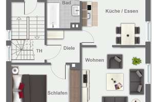 Wohnen und Arbeiten unter einem Dach: 2-3-Familienhaus mit großem Flächenangebot – 51375 Schlebusch, Leverkusen – Vorschaubild 9