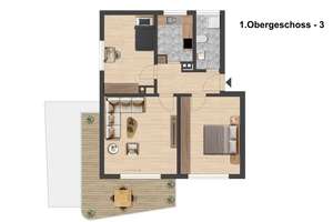 Sonnige 3-Zimmer-Wohnung mit Traumterrasse – Die vollständige Adresse der Immobilie erhältst du vom Anbieter., 70597 Sonnenberg, Stuttgart – Vorschaubild 14