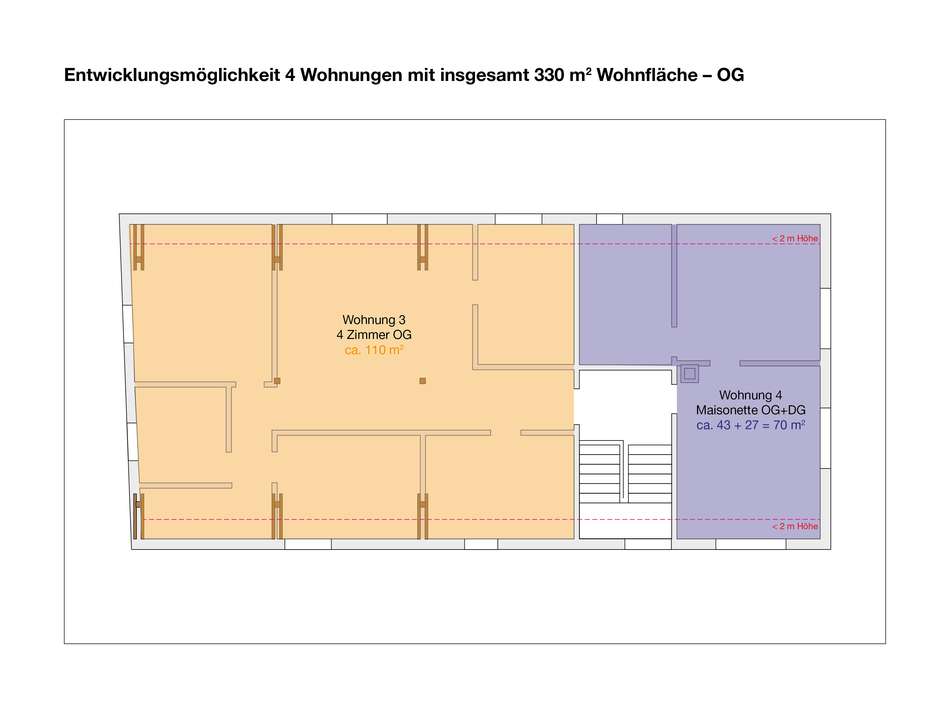 Beispielidee für 4 Wohnungen