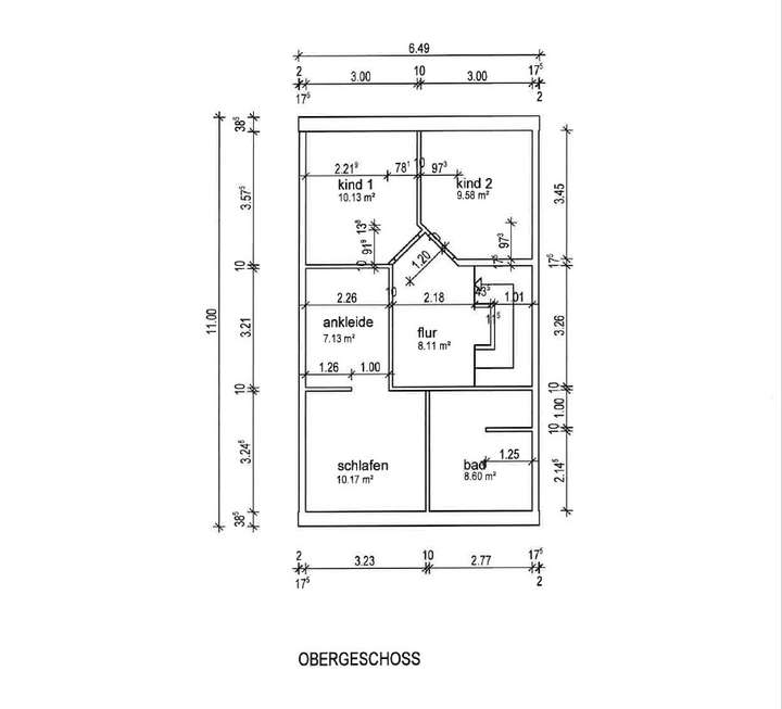 Grundriss Obergeschoss