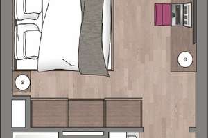 Apartmentlösung am Medienhafen schick möbiliert und mit Klima – 40221 Bilk, Düsseldorf – Vorschaubild 2