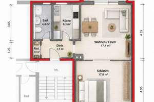 Sofortiger Cashflow: Vermietete 2-Zimmer-Wohnung mit Balkon in Reutlingen (HBF) – 72760 Reutlingen-Mitte, Reutlingen – Vorschaubild 19