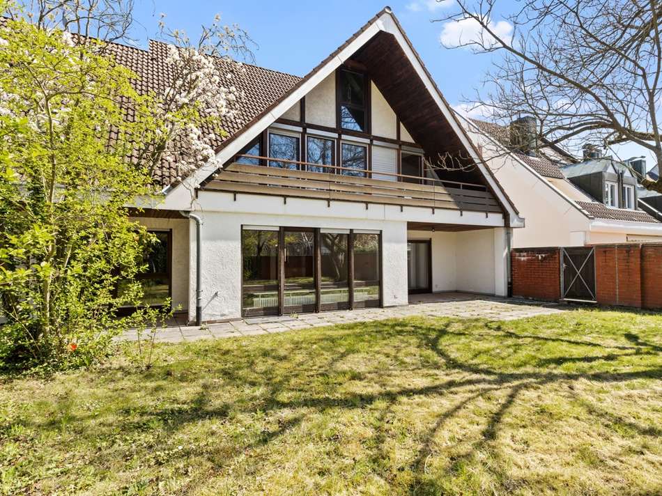 Haus Rückseite Garten