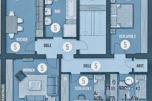 SOMMERAKTION* LEERE VIER ZIMMER WOHNUNG IM DACHGESCHOSS OHNE BALKON! – An der Steinkaul 18, 47259 Hüttenheim, Duisburg – Vorschaubild 2