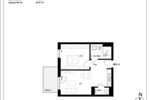 Kompakte 2-Zimmer-Wohnung mit großzügigem Balkon im 1. Obergeschoss – Neusser Straße  367 c, 50733 Nippes (Ortsteil), Köln – Vorschaubild 8