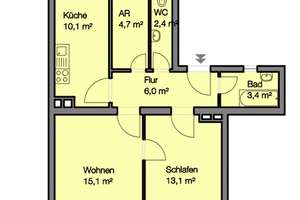 Geräumige 2 Zimmer Wohnung im Norden von Nürnberg – Leipziger Str. 16, 90491 Schoppershof, Nürnberg – Vorschaubild 9