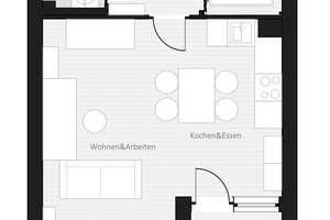 1,5-Zimmer-Wohnung im Bayerischen Viertel / zentral, ruhig und hell – 10779 Schöneberg, Berlin – Vorschaubild 2