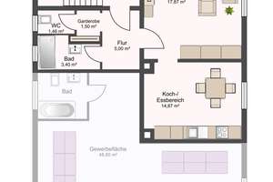 Erstbezug nach Renovierung: Charmantes großzügiges 1-Zimmer-Appartement – Die vollständige Adresse der Immobilie erhältst du vom Anbieter., 86732 Oettingen in Bayern – Vorschaubild 13