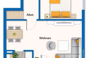 Helle 2-Zimmerwohnung  für Kapitalanleger oder Eigennutzer! 
-Stuttgart Heumaden – Die vollständige Adresse der Immobilie erhältst du vom Anbieter., 70619 Heumaden, Stuttgart – Vorschaubild 12
