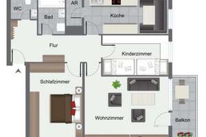 Perfekt geschnittene 3-Zimmer-Wohnung in der Nähe vom Wertwiesenpark von Privat  – Die vollständige Adresse der Immobilie erhältst du vom Anbieter., 74074 Heilbronn, Heilbronn – Vorschaubild 12