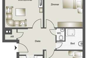 Gut geschnittene 3-Zimmer-Wohnung: 
Do It Yourself - mit Balkon , Garage, Ruhig und gut angebunden – Die vollständige Adresse der Immobilie erhältst du vom Anbieter., 51143 Zündorf, Köln – Vorschaubild 18