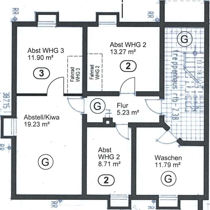 Grundriss Wohnung Nr. 2 UG
