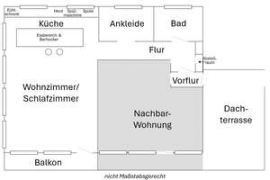 Lichtdurchflutete Penthaus Wohnung, 1 Zimmer 55qm – Äußere Sulzbacher Straße 88, 90491 St. Jobst, Nürnberg – Vorschaubild 2