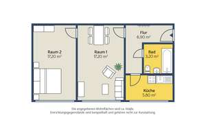 2-Raum-Wohnung in der Südvorstadt – Karl-Liebknecht-Str. 27, 4107 Zentrum-Süd, Leipzig – Vorschaubild 2