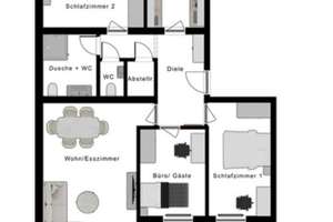 Elegante 4-Zimmer-Wohnung mit Balkon und EBK in Augsburg-Haunstetten; ideal für Familien oder WG – Die vollständige Adresse der Immobilie erhältst du vom Anbieter., 86179 Haunstetten-Süd, Augsburg – Vorschaubild 5