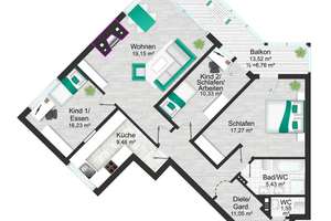 Großzügige 4-Zimmer-Wohnung mit Kamin, Balkon & Schwimmbad in Düsseldorf-Gerresheim – Die vollständige Adresse der Immobilie erhältst du vom Anbieter., 40625 Gerresheim, Düsseldorf – Vorschaubild 14