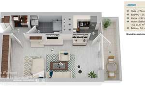 Attraktives Apartment mit Ostbalkon und Weitblick über München-Solln – Drygalski-Allee 118, 81477 Obersendling, München – Vorschaubild 18