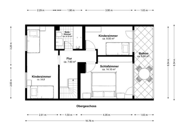 Grundriss Obergeschoss