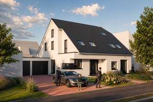 Eckhaus KfW 40 mit PV-Anlage, FBH, Grundstück und Garage mit Keller – 40593 Urdenbach, Düsseldorf – Vorschaubild 2