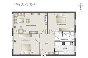 Sofort bezugsfrei: modernisierte 3-Zimmer-Wohnung mit Weitblick & TG-Stellplatz in Bogenhausen – Die vollständige Adresse der Immobilie erhältst du vom Anbieter., 81677 Steinhausen, München – Vorschaubild 12