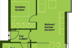 **HAUNSTETTEN** Moderne und lichtdurchflutete 2 ZKB- Wohnung mit TG- Stellplatz im Campanile – Albert- Leidl- Straße 4, 86179 Haunstetten-Süd, Augsburg – Vorschaubild 30