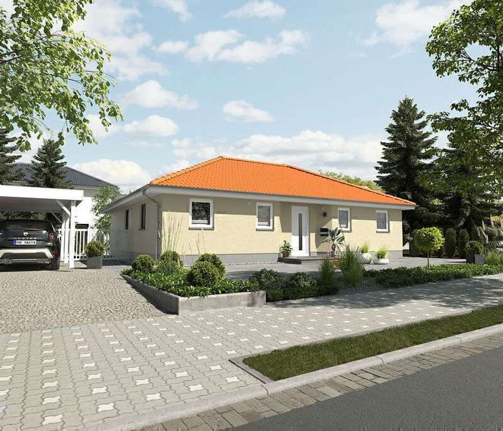 Immobilie in Bescheid - Winkelbungalow 108 massiv gebaut, Preis inkl. Grundstück - Bild 1