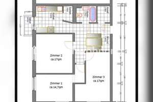 Tauschwohnung: Gemütliche 3-Zimmer-Wohnung im Herzen von Bielefeld – Die vollständige Adresse der Immobilie erhältst du vom Anbieter., 33602 Mitte, Bielefeld – Vorschaubild 9