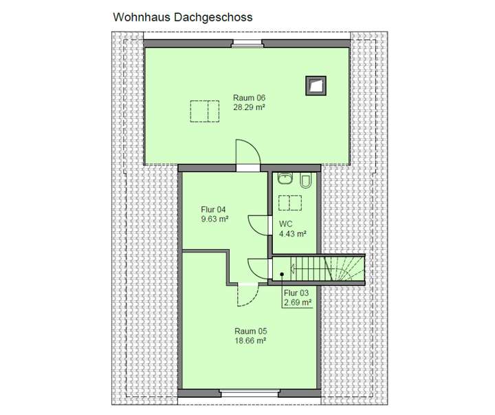 Senzig, Wohnhaus Dachgeschoss