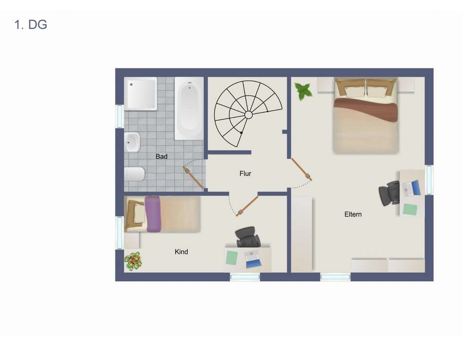 Grundriss 1. DG