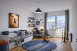 Perfekt für Familien: 4-Zimmer-Wohnung mit Balkon, Stellplatz und viel Platz – Die vollständige Adresse der Immobilie erhältst du vom Anbieter., 40223 Unterbilk, Düsseldorf – Vorschaubild 6