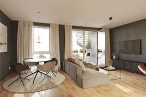 Neubau Erstbezug: Exklusive und hochwertig ausgestattete 2 Zimmer Wohnung im Hochparterre in Haus B
